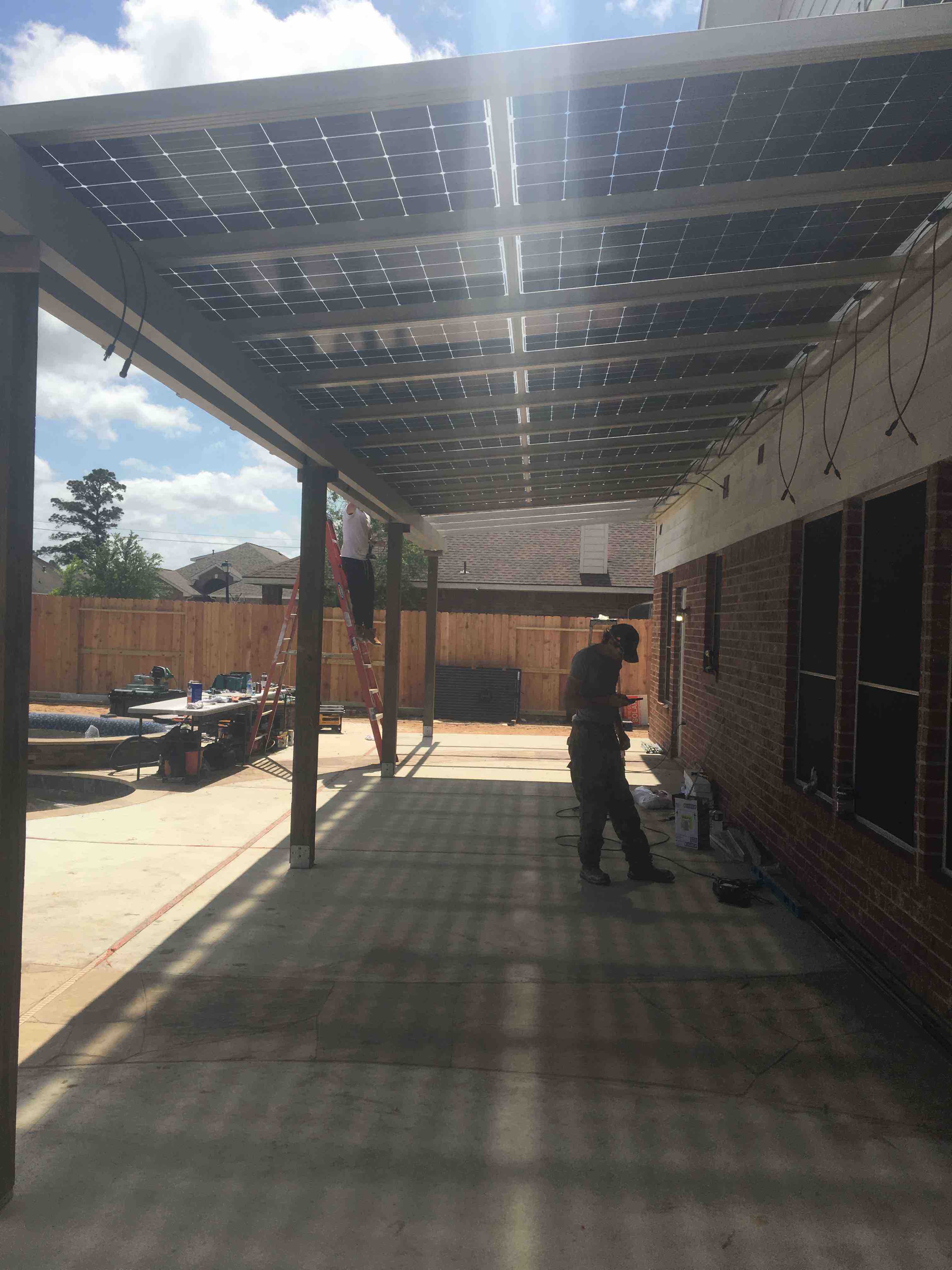 Custom Built Solar Patio Cover Installed by California Doors and Windows